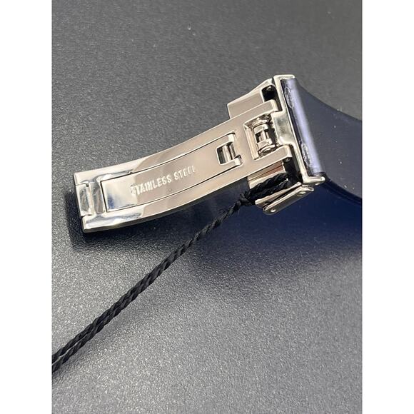 Swarovski Stainless Steel Blue Crystal Rubber Jelly‎ Adjustable Bracelet new - Picture 8 of 8